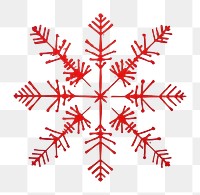 PNG Snowflake red celebration decoration. AI generated Image by rawpixel.