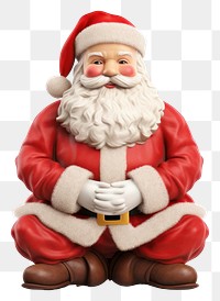 PNG  Santa claus christmas figurine white background. AI generated Image by rawpixel.
