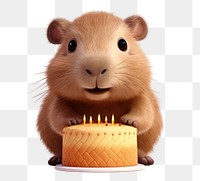 PNG  Capybara dessert mammal rodent. AI generated Image by rawpixel.