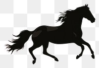 PNG Horse running silhouette stallion animal. 