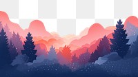 PNG Abstract memphis forest illustration backgrounds landscape outdoors. AI generated Image by rawpixel.
