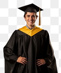 PNG Graduation gown white background intelligence achievement. AI generated Image by rawpixel.