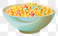 PNG Cereal bowl food freshness dessert. AI generated Image by rawpixel.
