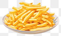 PNG French fries plate food freshness. AI generated Image by rawpixel.
