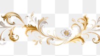 PNG  Luxury floral pattern ornate white