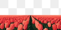 PNG Tulip flower field landscape outdoors nature. AI generated Image by rawpixel.