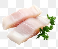PNG  Raw cod fish meat herbs food. AI generated Image by rawpixel.