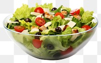 PNG  Cesar salad bowl food vegetable lettuce. AI generated Image by rawpixel.