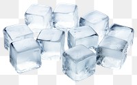 PNG  Ice cubes crystal white freezing. AI generated Image by rawpixel.