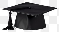 PNG  Graduation cap white background intelligence certificate. AI generated Image by rawpixel.