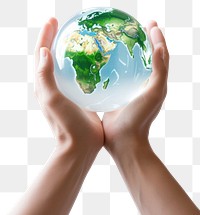 PNG  Hands holding globe sphere planet world. AI generated Image by rawpixel.