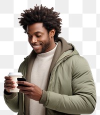 PNG Using phone cup portrait holding. AI generated Image by rawpixel.