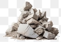 PNG Pile of broken concrete rubble rock  