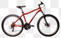 PNG  Red mountain bike bicycle vehicle wheel. AI generated Image by rawpixel.