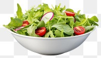 PNG  Salad bowl food vegetable arugula. AI generated Image by rawpixel.