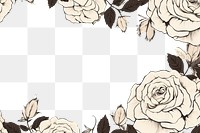 PNG  Rose backgrounds pattern drawing. AI generated Image by rawpixel.