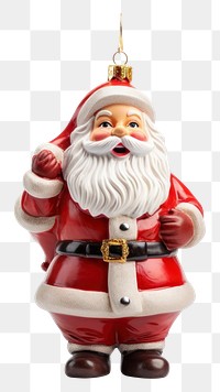PNG  Santa claus christmas figurine christmas ornament. AI generated Image by rawpixel.