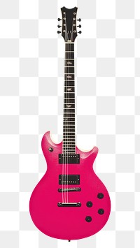 PNG Guitar magenta yellow red. AI generated Image by rawpixel.