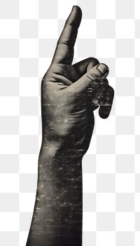 PNG Hand sign finger black red