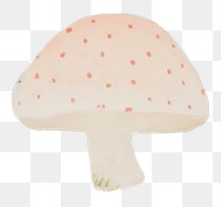 PNG  Red and white dot mushroom in the garden painting art plant. AI generated Image by rawpixel.