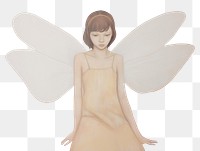 PNG Little fairy art painting angel. 