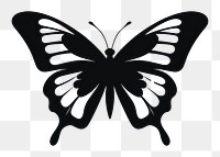 PNG Butterfly stencil white white background. AI generated Image by rawpixel.