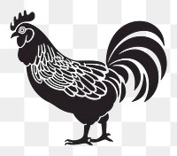 PNG Chicken poultry stencil animal. AI generated Image by rawpixel.