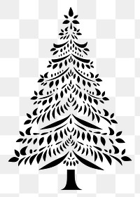 PNG Christmas tree stencil shape plant. AI generated Image by rawpixel.