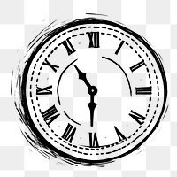 PNG Clock shape monochrome appliance. 