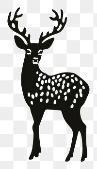 PNG Deer silhouette wildlife stencil. AI generated Image by rawpixel.