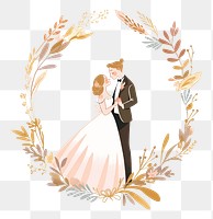 PNG Bride and groom wedding adult art. AI generated Image by rawpixel.