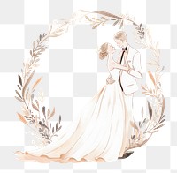 PNG Bride and groom wedding dress adult. AI generated Image by rawpixel.