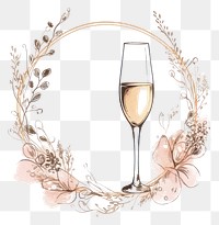 PNG Champagne glass drink art. AI generated Image by rawpixel.