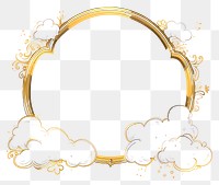 PNG Cloud gold white background accessories. AI generated Image by rawpixel.