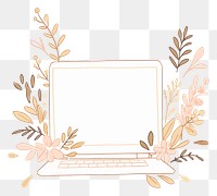 PNG Laptop computer art white background. AI generated Image by rawpixel.