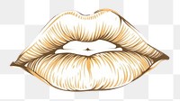 PNG Lips drawing art white background. AI generated Image by rawpixel.