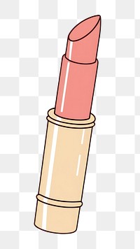 PNG Lipstick cosmetics white background pink. AI generated Image by rawpixel.