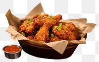 PNG Korean fried chicken paper food meat. AI generated Image by rawpixel.