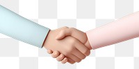 PNG Business handshake blue togetherness agreement. AI generated Image by rawpixel.
