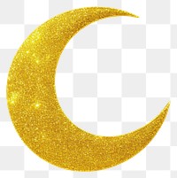 PNG Crescent icon astronomy crescent glitter. AI generated Image by rawpixel.