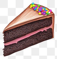 PNG Chocolate cake birthday dessert. AI generated Image by rawpixel.