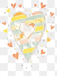PNG Cute little line heart balloon sketch transportation. AI generated Image by rawpixel.