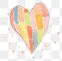 PNG Cute little line heart backgrounds sketch creativity. AI generated Image by rawpixel.