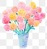 PNG Flower bouquet flower plant vase. AI generated Image by rawpixel.