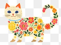 PNG Cat art pattern mammal. AI generated Image by rawpixel.