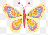 PNG Butterfly pattern white background magnification. AI generated Image by rawpixel.