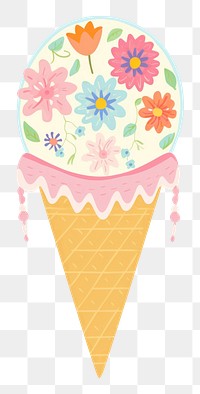 PNG Ice cream cone dessert food white background. AI generated Image by rawpixel.
