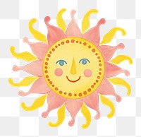 PNG Sun art white background representation. AI generated Image by rawpixel.