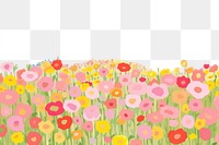 PNG Flower field grassland outdoors nature. AI generated Image by rawpixel.