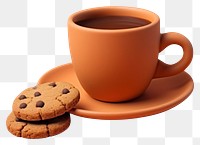 PNG Coffee cup with cookies drink food mug. AI generated Image by rawpixel.